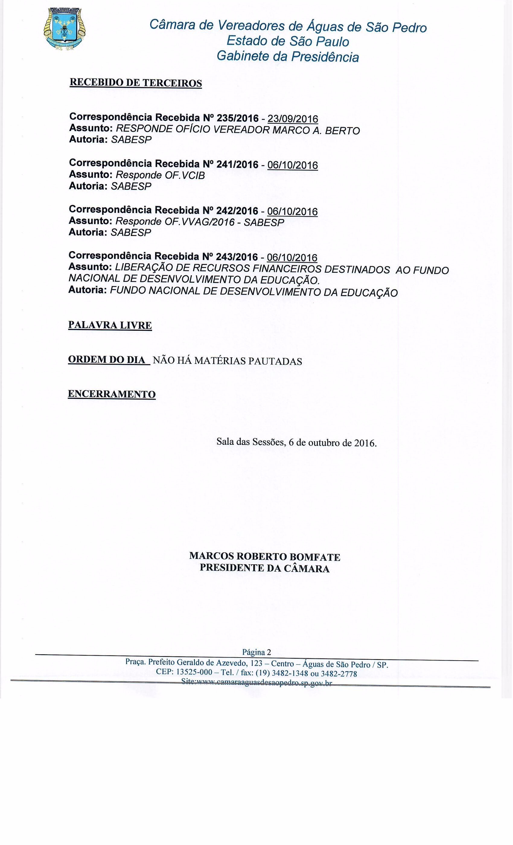 Imagem 2016107_PAUTA 15ª SESSÃO ORDINÁRIA0002 Selecione a Imagem